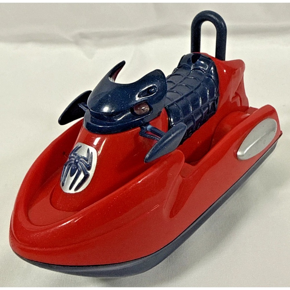 Marvel Spider-Man 2 Movie Jet Ski Toy Kids Red Blue 2004 Bump and Go Vehicle